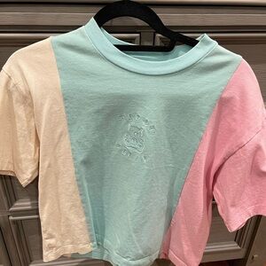 Teddy Fresh Kids Tri-Color Tee - Mint, Pink, Cream